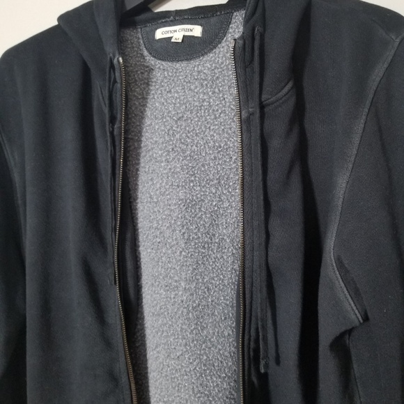 Cotton Citizen Mens Black Zip Up Hoodie Jacket - Picture 4 of 6